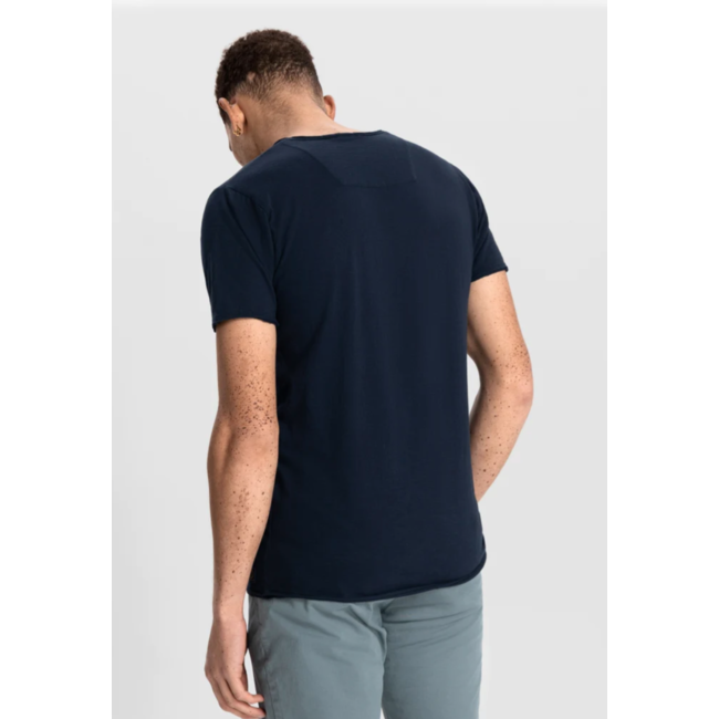Dstrezzed STEWART V-NECK S/S SLUB JERSEY DARK NAVY