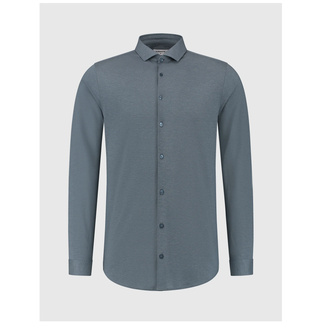 Pure White WOVEN LONG SLEEVE SHIRT BLUE