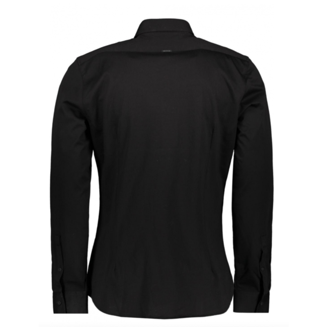 BASIC SLIM FIT OVERHEMD BLACK