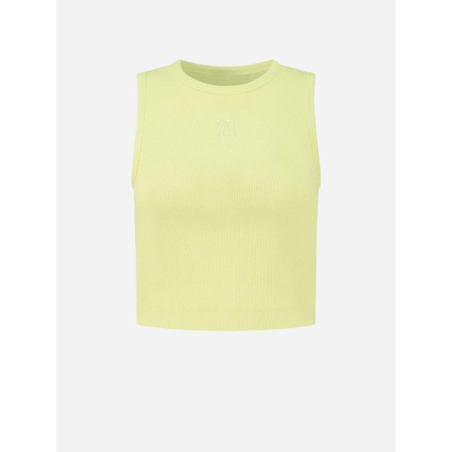 Nikkie RIB SUMMER TOP LIME YELLOW