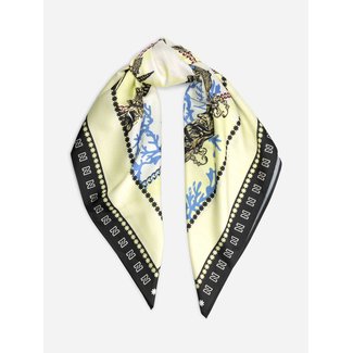 SHELLS BANDANA SCARF LIME YELLOW CORAL