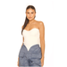 L.A Sisters KNITTED BANDEAU TOP OFF-WHITE