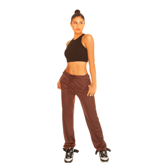L.A Sisters CASUAL TRACK PANTS BROWN