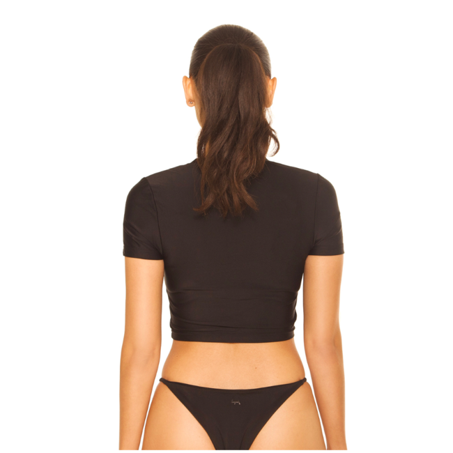 L.A Sisters CROP SWIM TOP BLACK