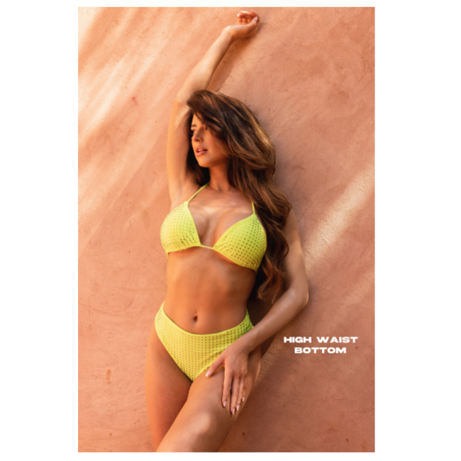 Unique the Label PAIGE BIKINI SET YELLOW GREEN