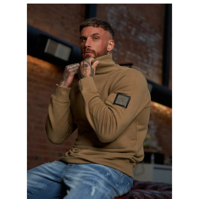 AB Lifestyle METAL HALF-ZIP SWEATER | GOTHIC OLIVE