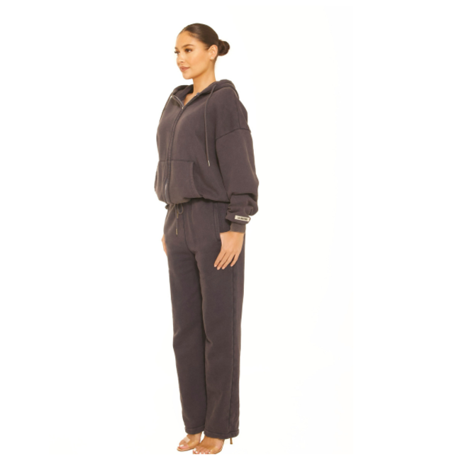 L.A Sisters VINTAGE STRAIGHT LEG SWEATPANTS NAVY BLUE