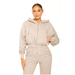 L.A Sisters ESSENTIAL CROPPED HOODIE LIGHT GREY