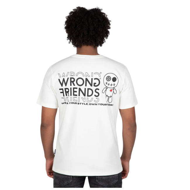 WRONG FRIENDS VICHY T-SHIRT - COCONUT WHITE