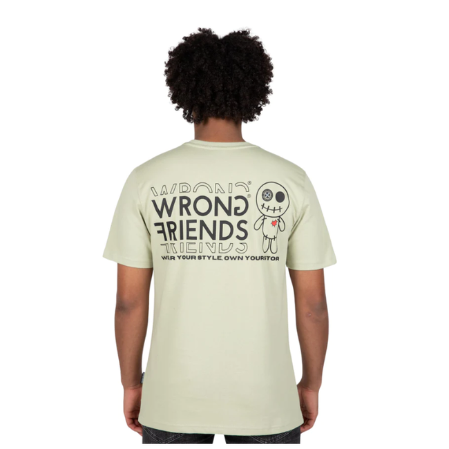 WRONG FRIENDS VICHY T-SHIRT - LIGHT GREEN