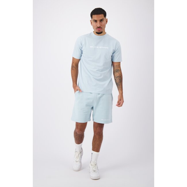CURSIVE SCRIPT SHORTS ICE BLUE