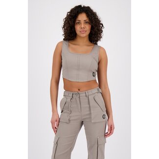 ZIP CORSET TOP GREY