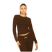 L.A Sisters LONG SLEEVE LOUNGE TOP BROWN