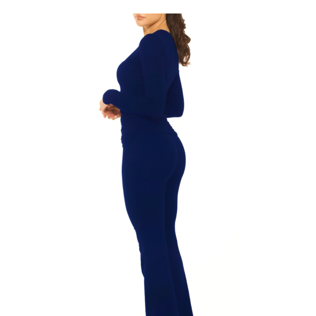 L.A Sisters FLAIRED LOUNGE PANTS NAVY BLUE