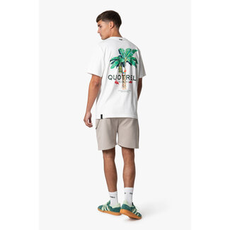 Quotrell RESORT T-SHIRT OFF WHITE/GREEN