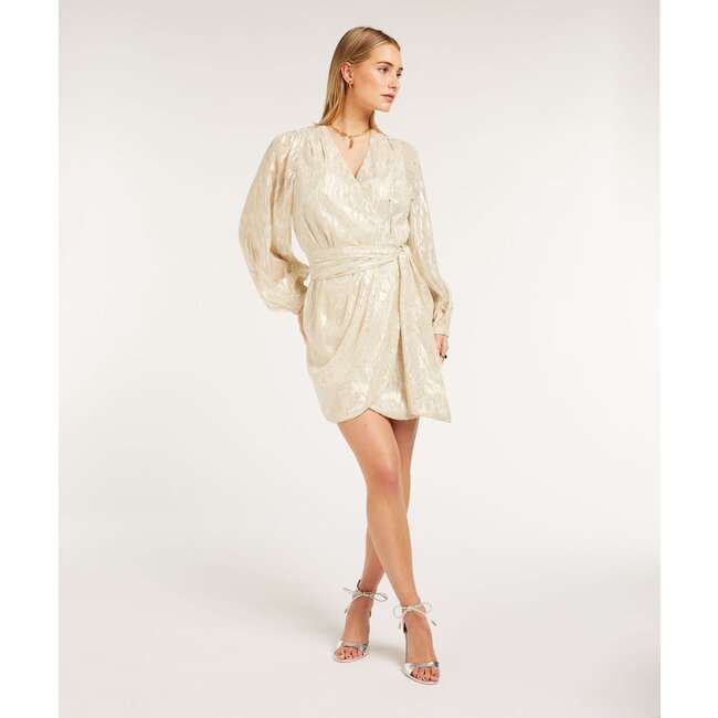 TRINA LUREX DRESS GOLD