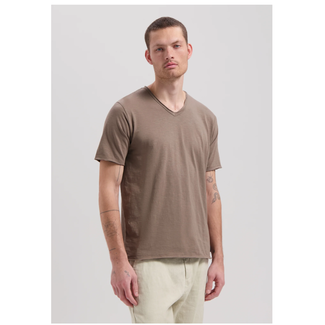 Dstrezzed STEWART V-NECK S/S SLUB JERSEY TIMBER WOLF