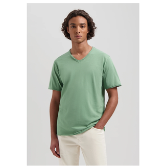 Dstrezzed STEWART V-NECK S/S SLUB JERSEY LODEN FROST