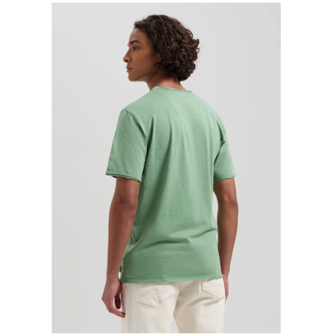 Dstrezzed STEWART V-NECK S/S SLUB JERSEY LODEN FROST