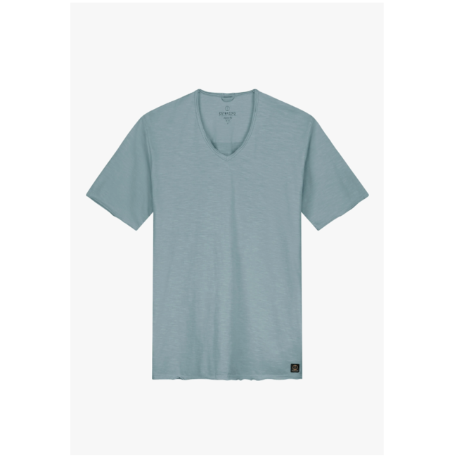 Dstrezzed STEWART V-NECK S/S SLUB JERSEY STORMY SEA