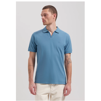 Dstrezzed BOWIE V-NECK POLO AEGEAN BLUE