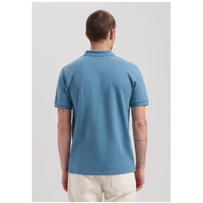 Dstrezzed BOWIE V-NECK POLO AEGEAN BLUE
