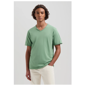 Dstrezzed STEWART V-NECK S/S SLUB JERSEY LODEN FROST