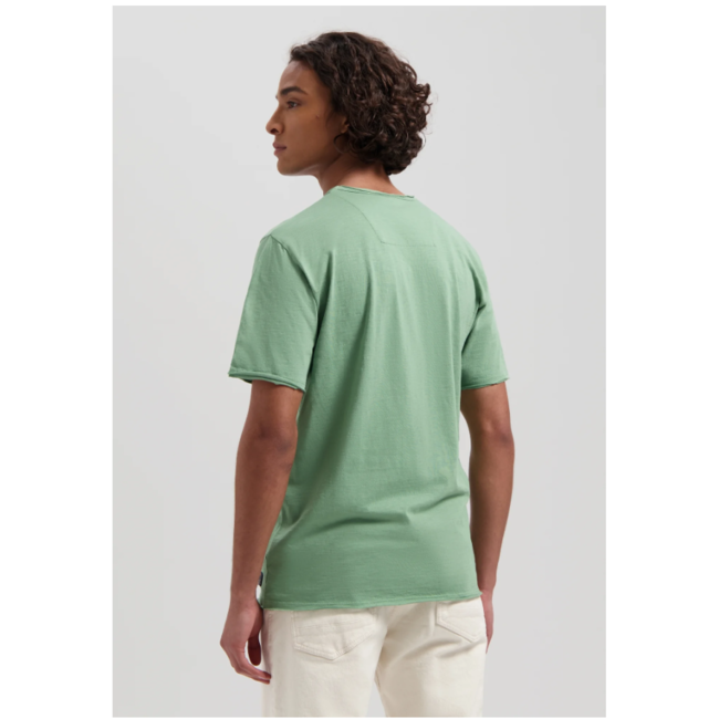 Dstrezzed STEWART V-NECK S/S SLUB JERSEY LODEN FROST