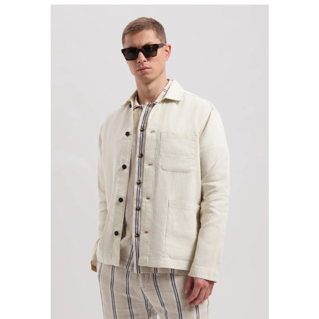 Dstrezzed CRISP CHORE JACKET OFF WHITE