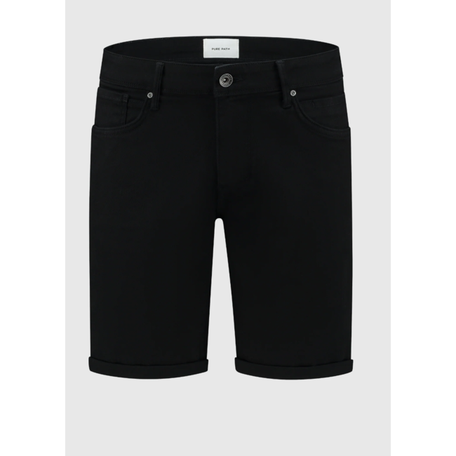 PURE PATH THE STEVE SKINNY FIT SHORTS BLACK