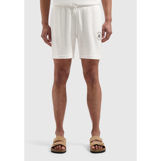 PURE PATH BOUCLÉ SWEAT SHORTS OFF WHITE