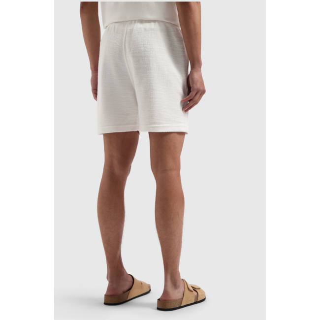 PURE PATH BOUCLÉ SWEAT SHORTS OFF WHITE