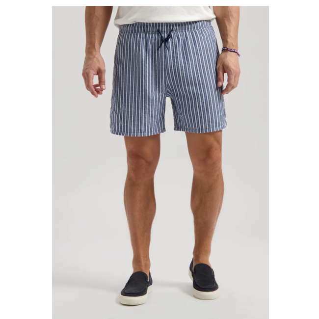 Dstrezzed KREW SWIMSHORTS SEERSUCKER STRIPE DARK NAVY