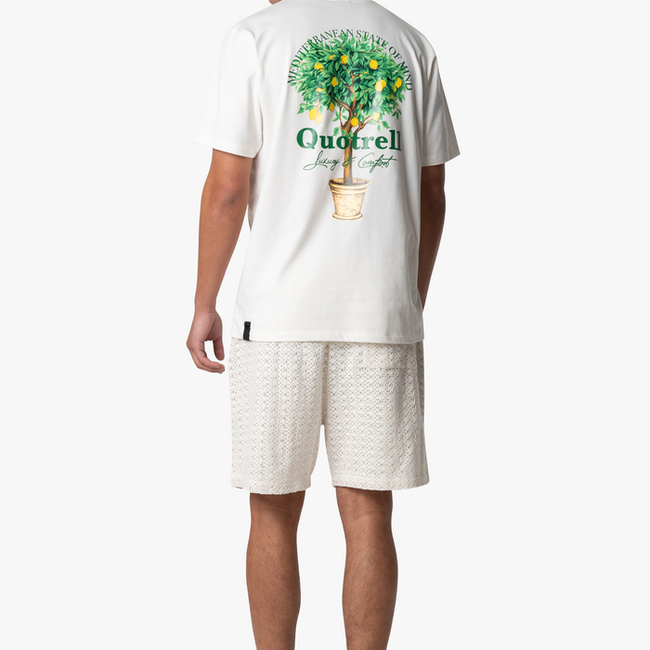 Quotrell LIMONE T-SHIRT  OFF WHITE/GREEN