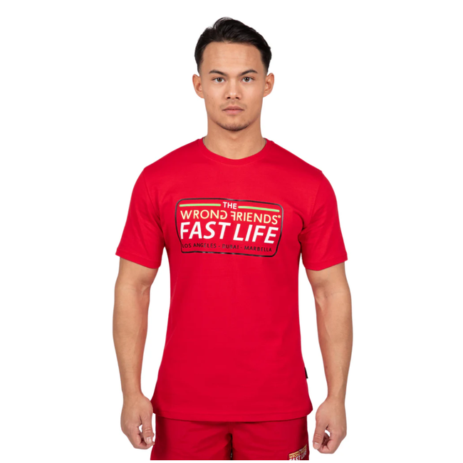 WRONG FRIENDS FAST LIFE T-SHIRT RED