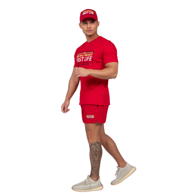 WRONG FRIENDS FAST LIFE T-SHIRT RED