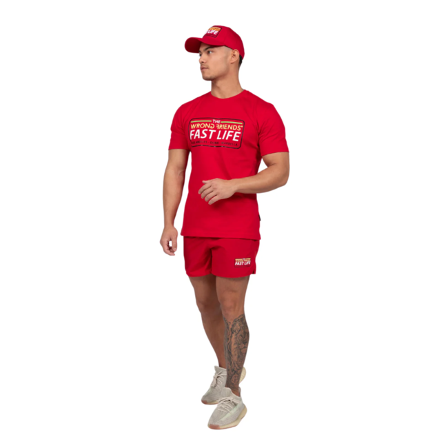 WRONG FRIENDS FAST LIFE T-SHIRT RED