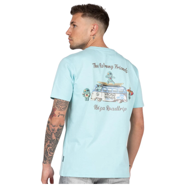 WRONG FRIENDS IBIZA T-SHIRT LIGHT BLUE