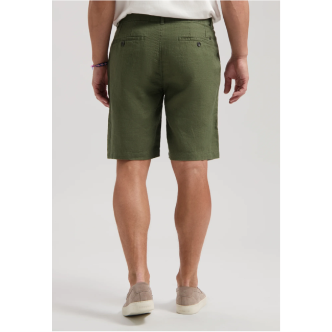 Dstrezzed JAMES BEACH SHORTS CRISPY LINEN DARK ARMY