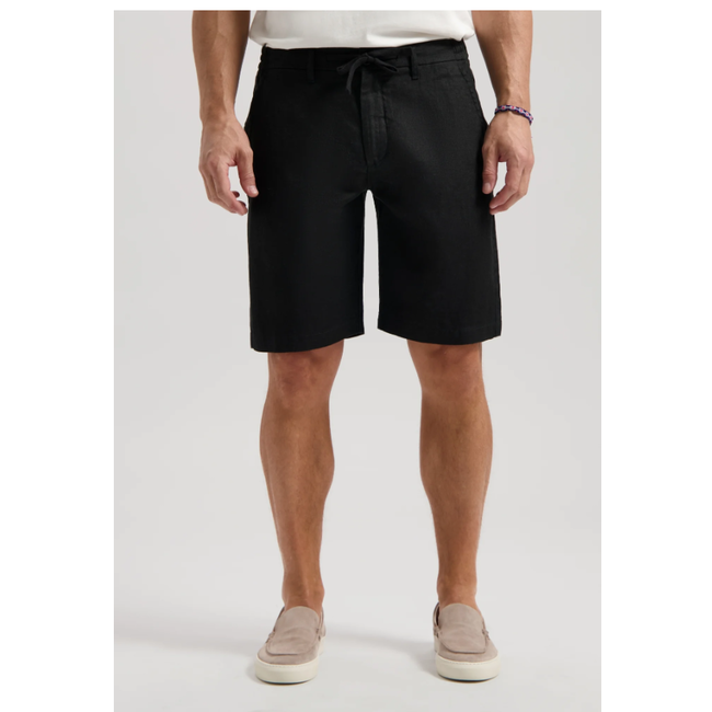 Dstrezzed JAMES BEACH SHORTS CRISPY LINEN BLACK