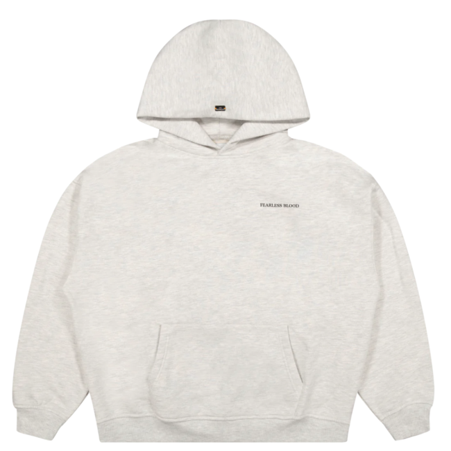 FEARLESS BLOOD FB-LOGO HOODY GREY MELEE VINTAGE