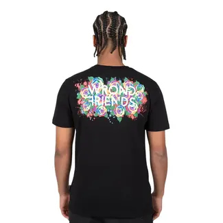 WRONG FRIENDS TAMBA ROSES T-SHIRT - BLACK