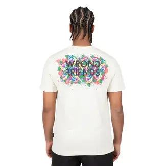 WRONG FRIENDS TAMBA ROSES T-SHIRT - COCONUT WHITE