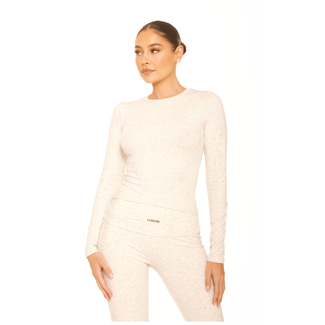 L.A Sisters LONG SLEEVE LOUNGE TOP GREY