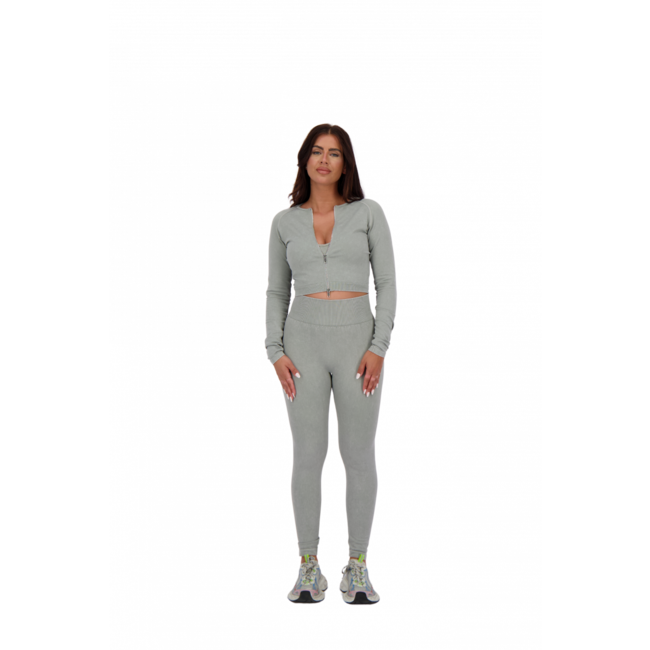 VEST ACID WASH LIGHT GREEN