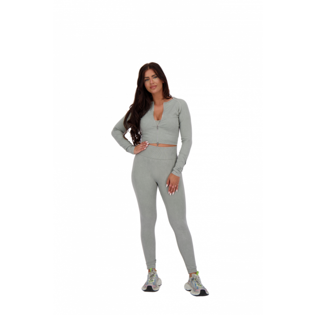 VEST ACID WASH LIGHT GREEN