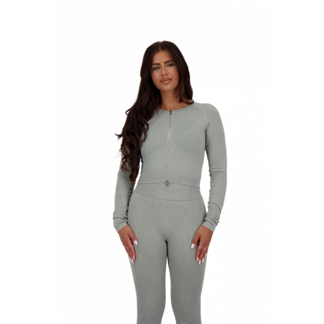 VEST ACID WASH LIGHT GREEN