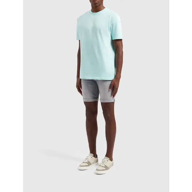 PURE PATH THE STEVE SKINNY FIT SHORTS DENIM LIGHT GREY