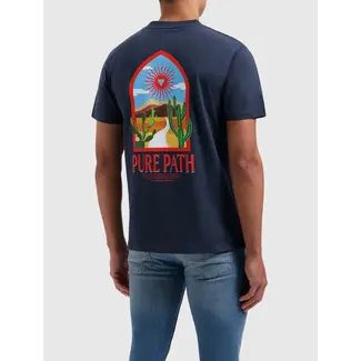 PURE PATH DESERT JOURNEY T-SHIRT NAVY