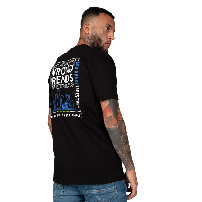 WRONG FRIENDS ABU DHABI T-SHIRT - BLACK